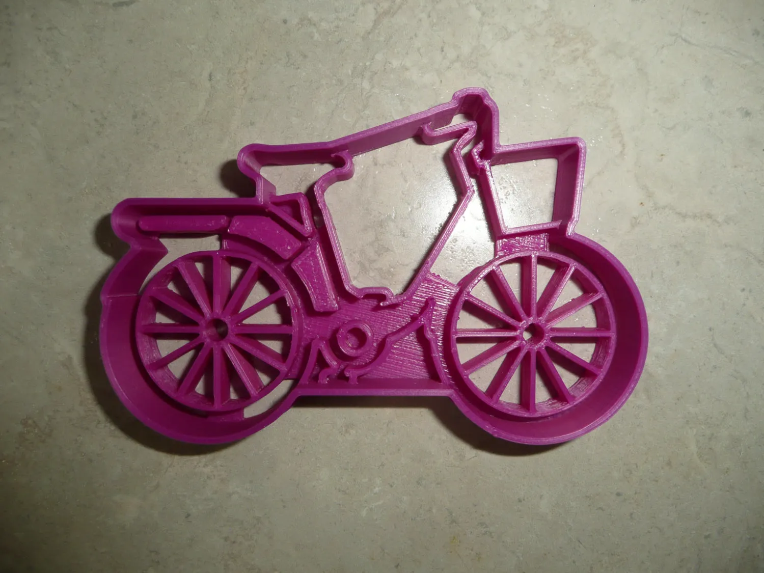 6x Cruiser Bike With Basket Fondant Cutter Cupcake Topper 1.75 IN USA FD4917