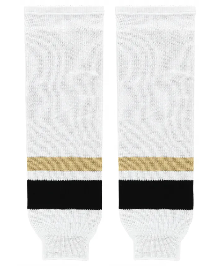 Athletic Knit (AK) HS630-515 New Pittsburgh Penguins Third White Knit Ice Hockey Socks