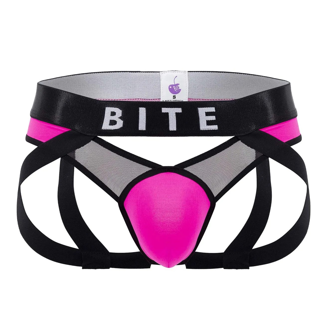 BiteWear BW2023108 Tuxedo Banana Jockstrap Color Fuchsia