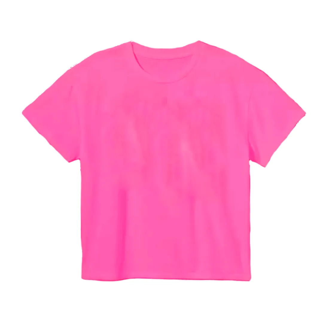 Boxy Tee in Hot Pink