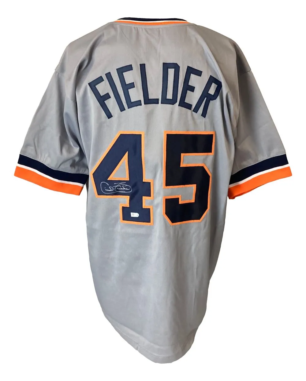 Cecil Fielder Detroit Signed Gray Baseball Jersey Sports Integrity