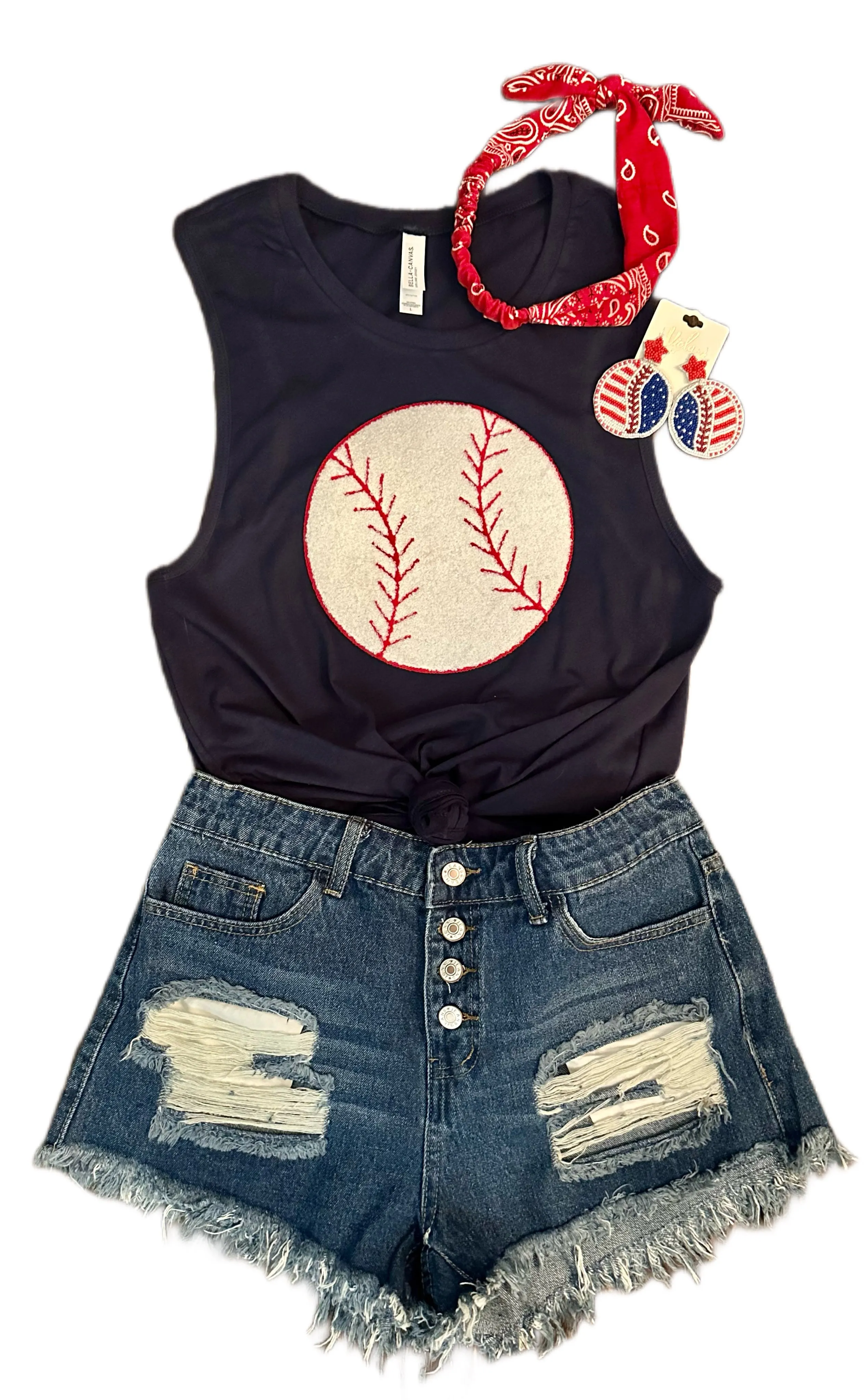 Chenille Patch Baseball Tanks