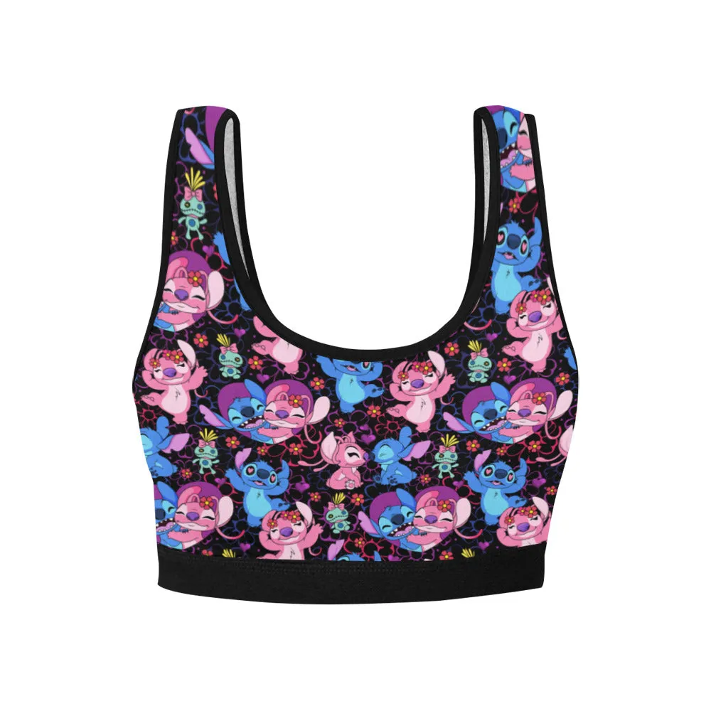 Disney Lilo And Stitch Angel Besties Women's Sports Bra