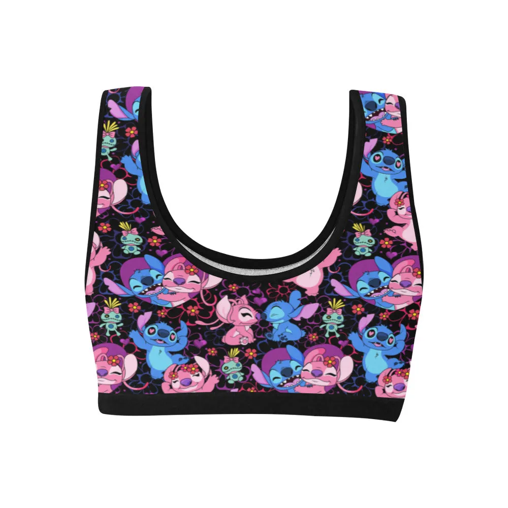 Disney Lilo And Stitch Angel Besties Women's Sports Bra