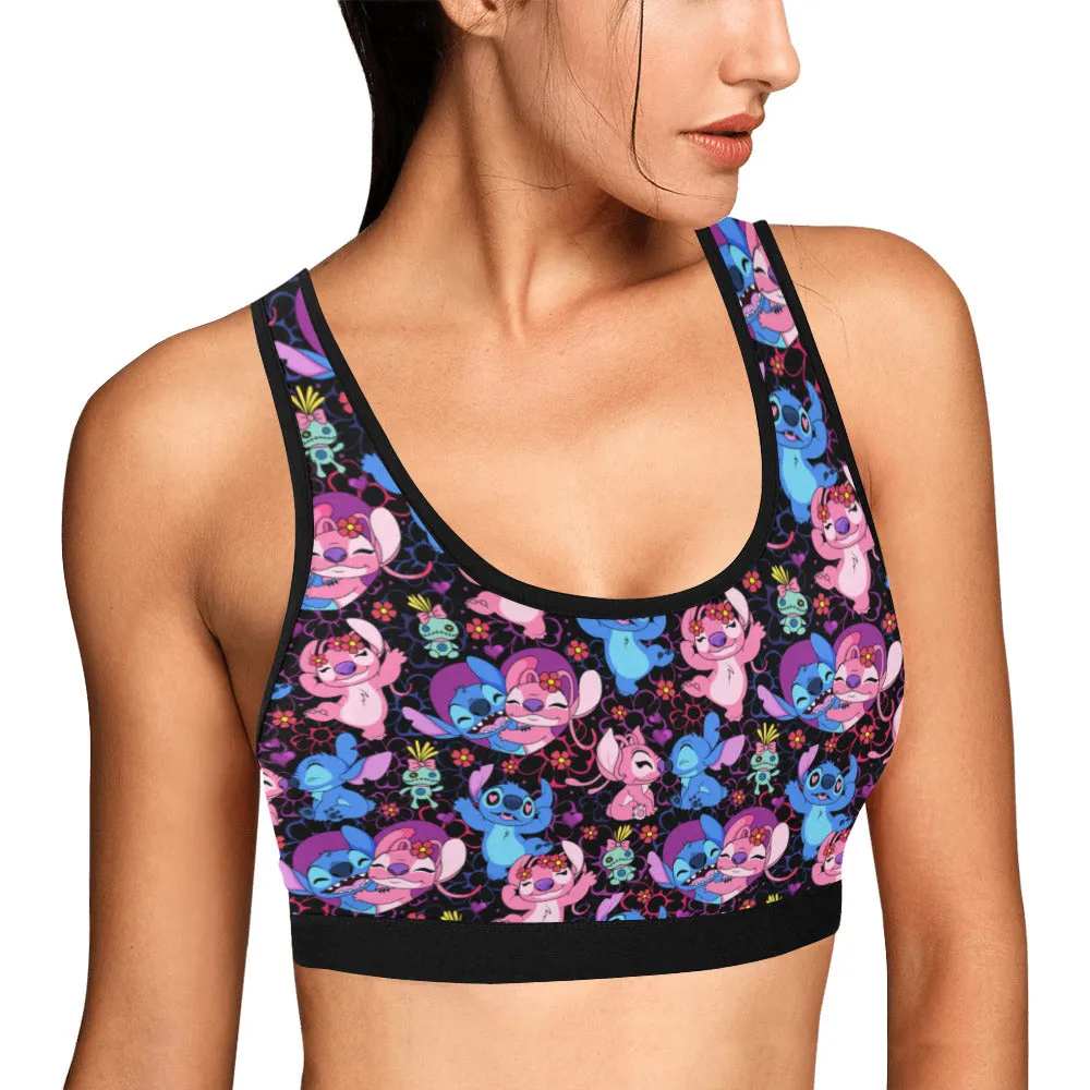 Disney Lilo And Stitch Angel Besties Women's Sports Bra