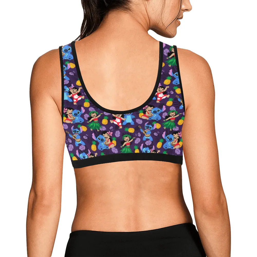 Disney Lilo And Stitch Island Friends Women's Athletic Sports Bra