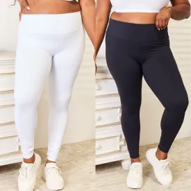 Double Take Wide Waistband Sports Leggings