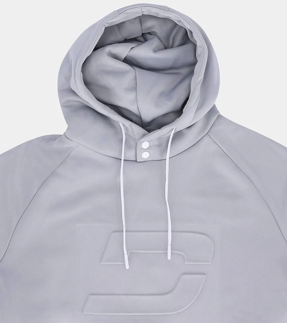 EMBOSSED HOODIE - GREY