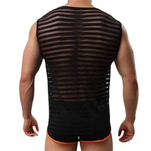 Fashion Casual Mens Sports Breathable Bodybuilding Sleeveless  Fitness Vest Low Slits Tank Tops