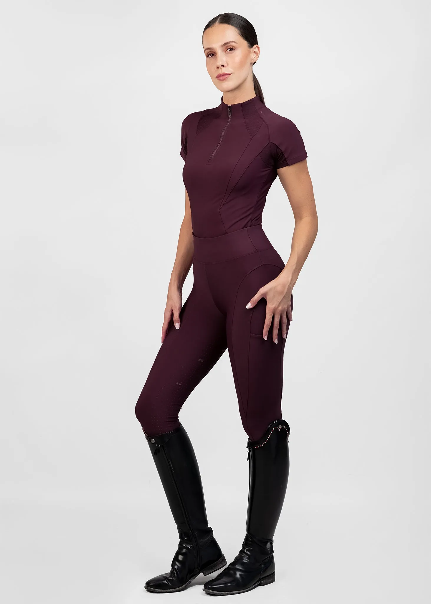 Frame Short Sleeve Base Layer (Burgundy)