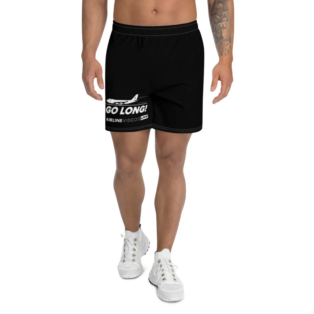 GO LONG (AVL) BLACK Men's Athletic Long Shorts