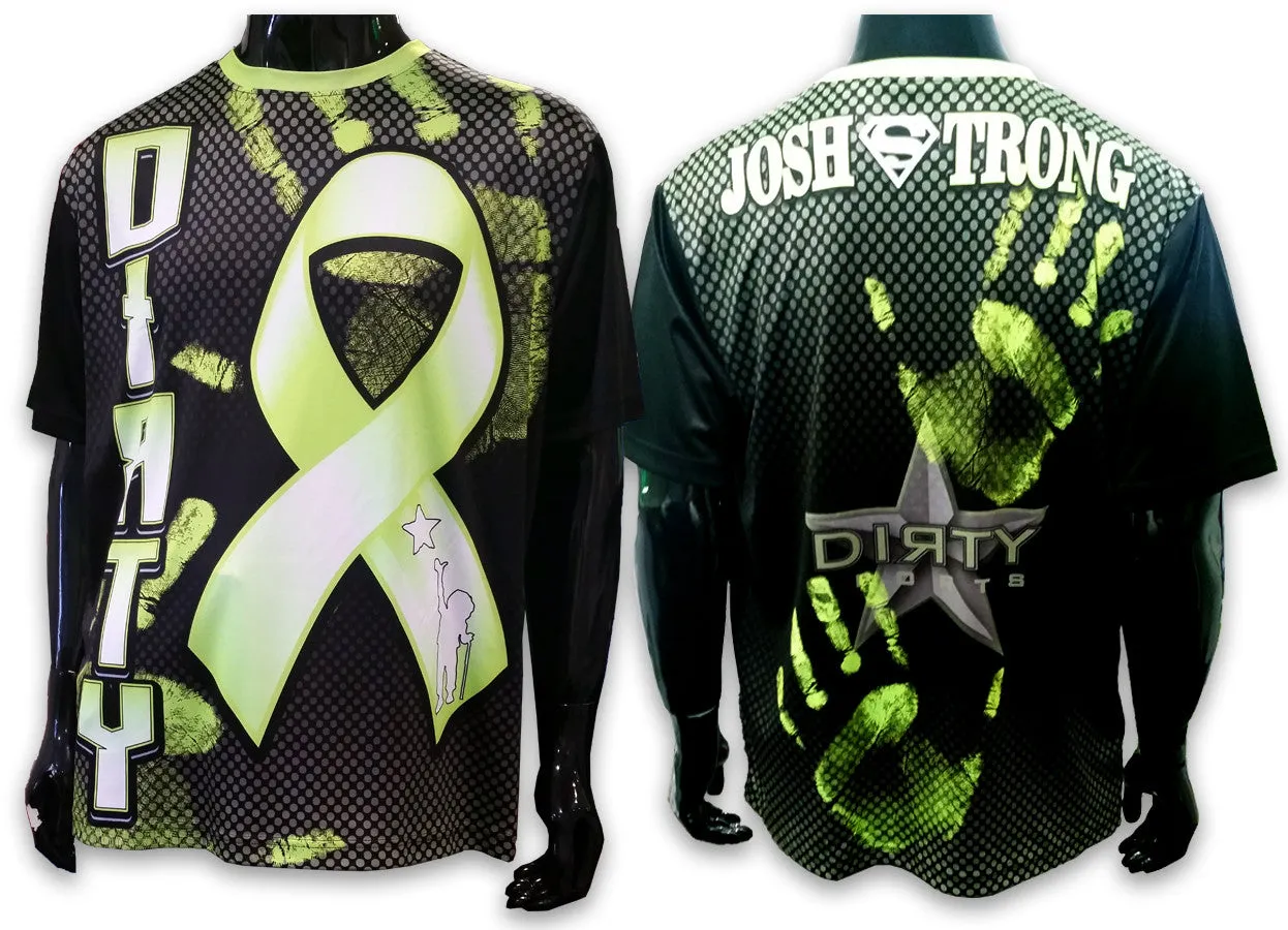 Josh Strong - Neon Green & Black, Short Sleeve Shirt