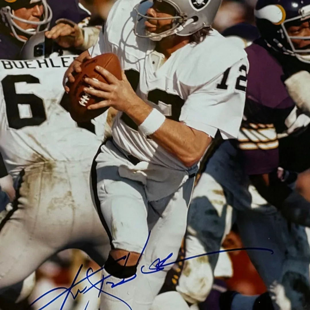 Ken Stabler Hand Signed & Framed Oakland Raiders 16x20 Football Photo