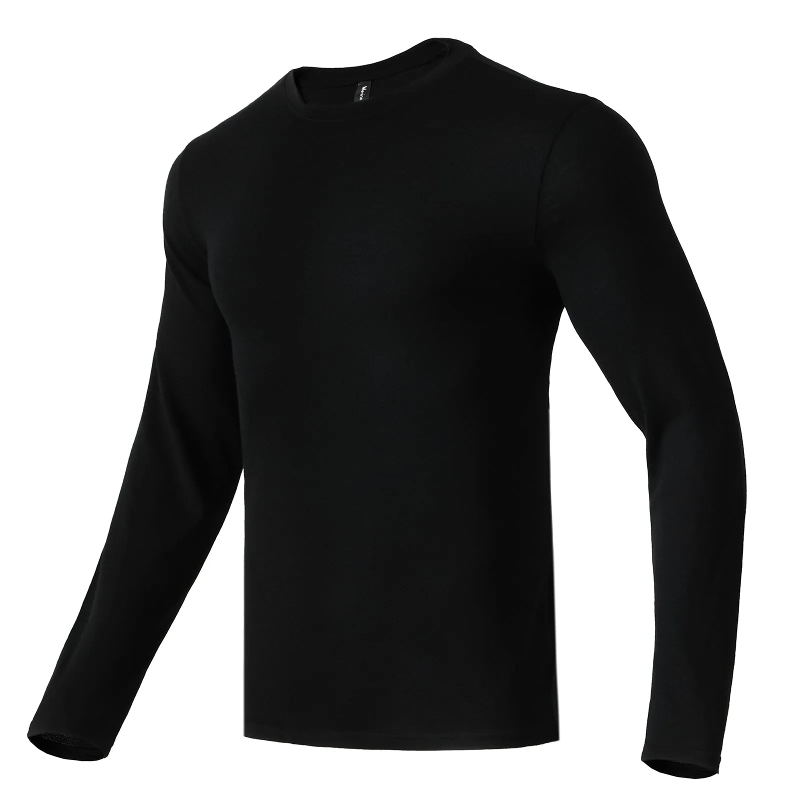 Men's Merino 160g Base Layer Top Black