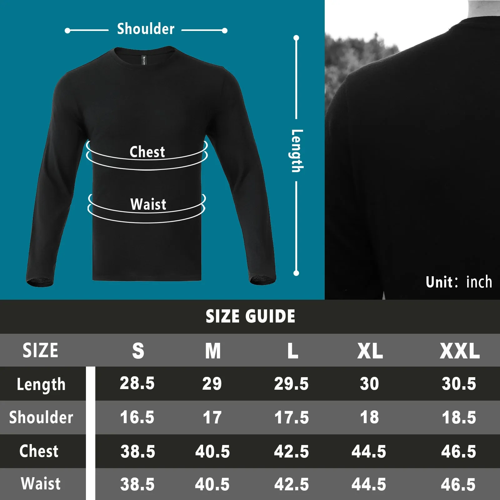 Men's Merino 160g Base Layer Top Black