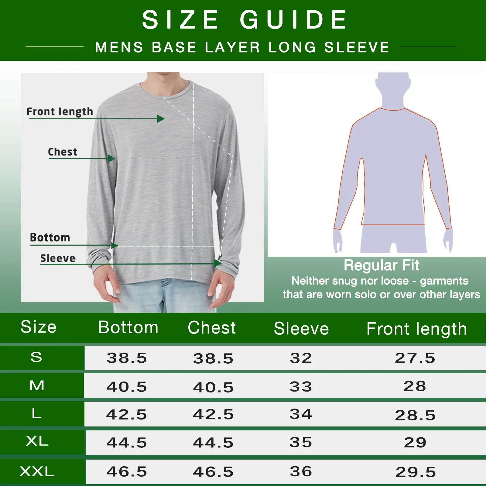 Men's Merino 170g Classic All-Season Base Layer Crew Light Grey