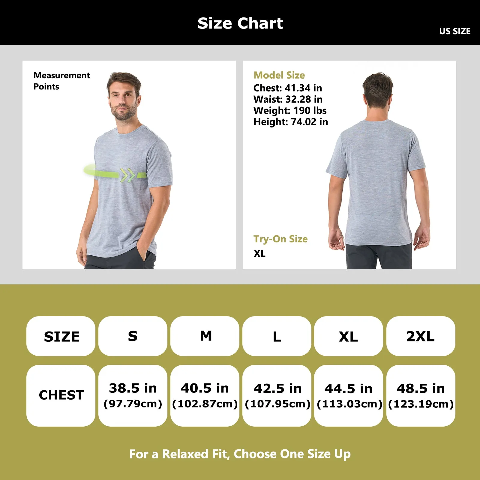 Men's Merino 200g Short Sleeve T-Shirt Grey Heather