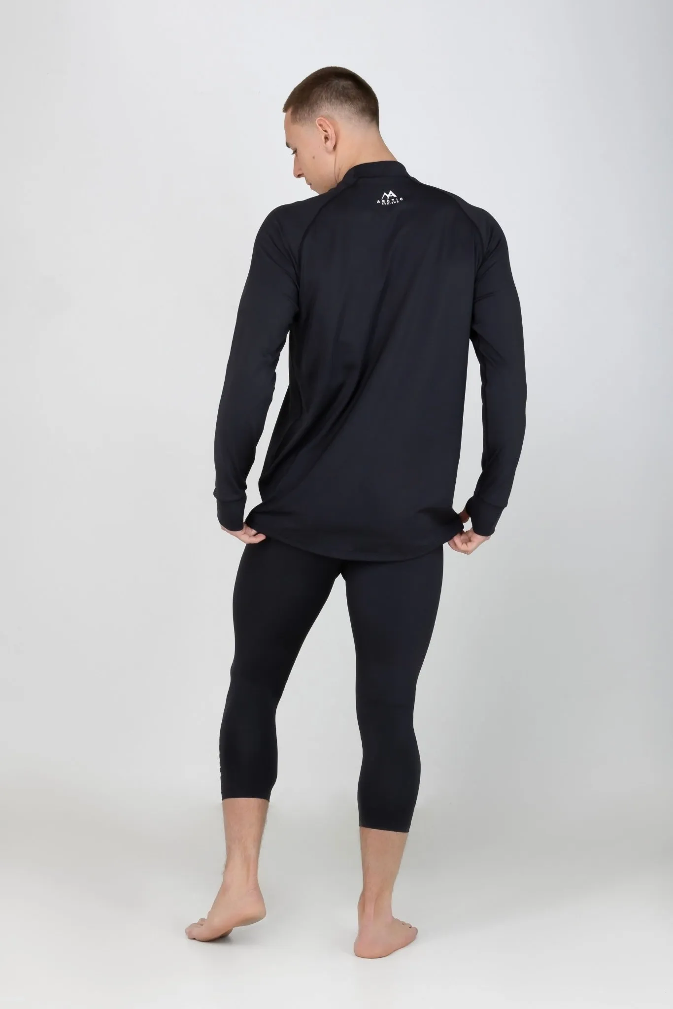 MEN'S THERMAL BASE LAYER TOP BLACK