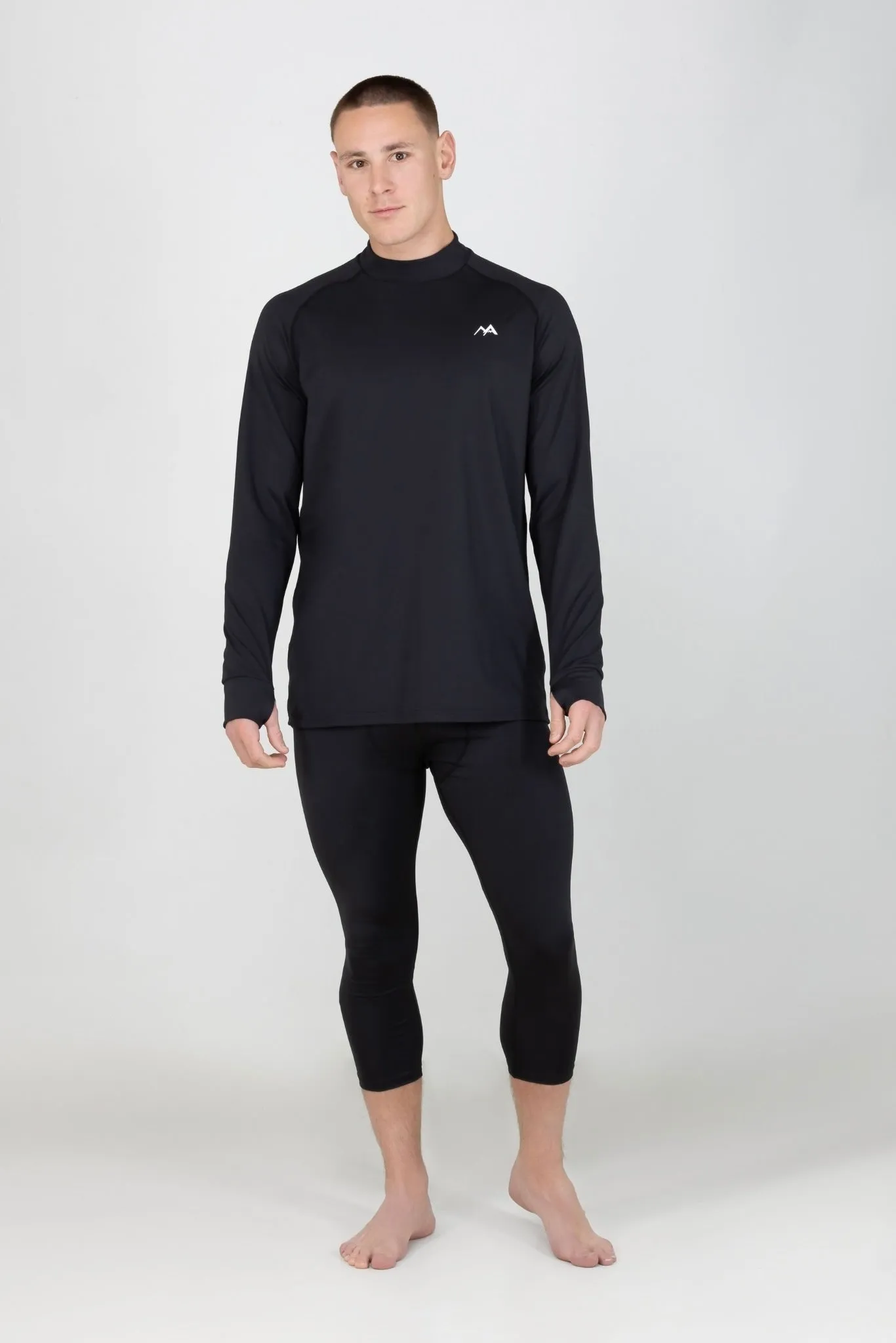 MEN'S THERMAL BASE LAYER TOP BLACK