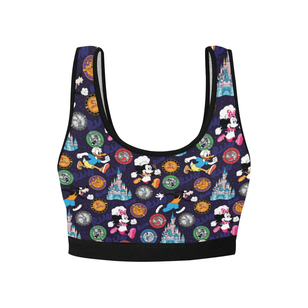 Mickey Wine And Dine Race Women's Sports Bra