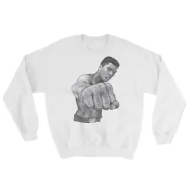 Mo Ali Fist Perspective Sweatshirt Illustrated by Robert Bowen