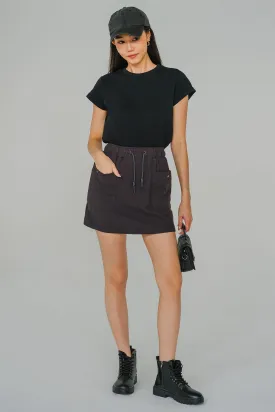 Monologue Tie Skort (Dark Grey)