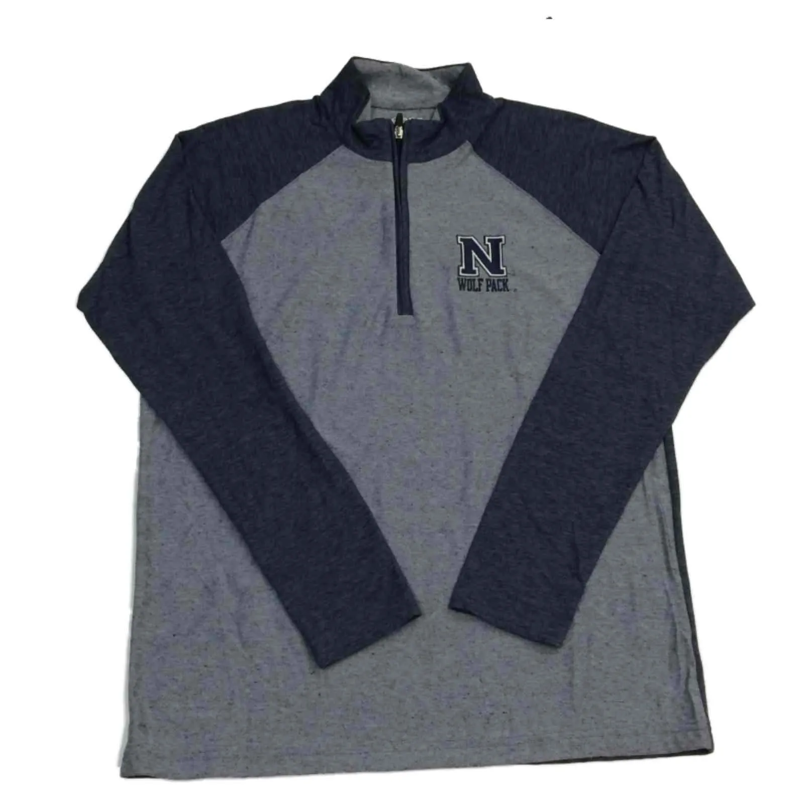 Nevada Wolf Pack GFS Two-Toned Blue Ultra Soft LS 1/4 Zip Pullover Jacket (L)