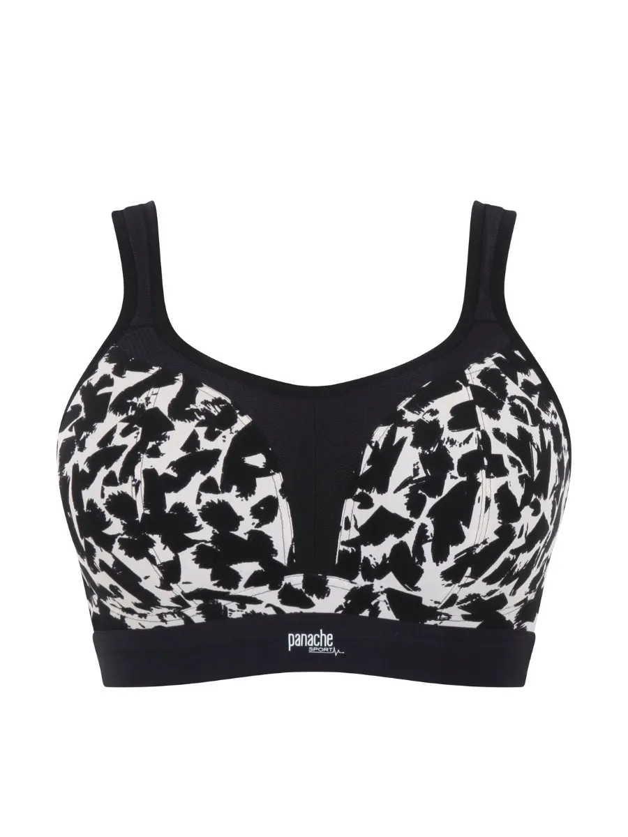 Non Wired Racerback Sports Bra - Mono Print