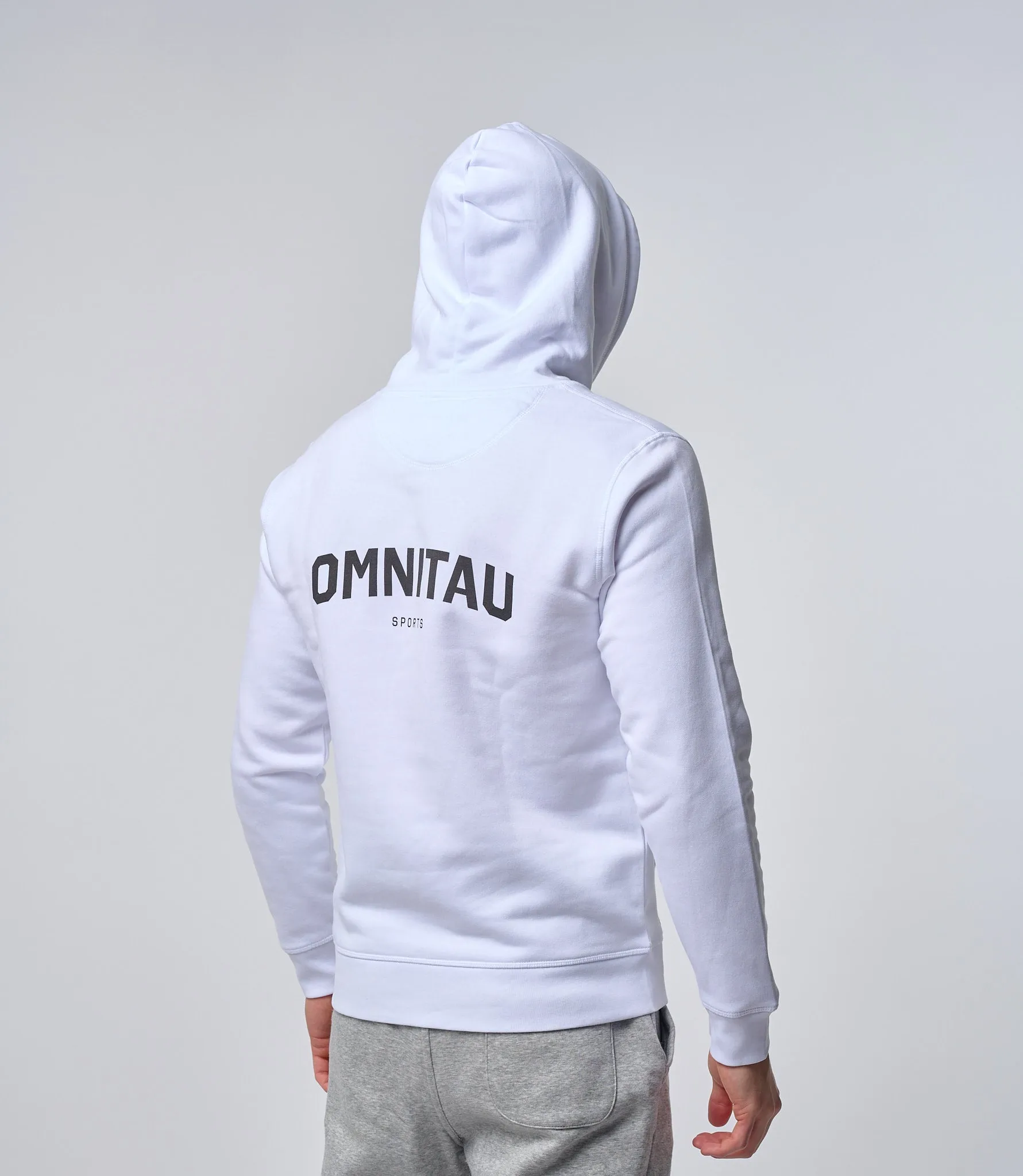 Omnitau Men's Drive Organic Cotton Sports Hoodie - White