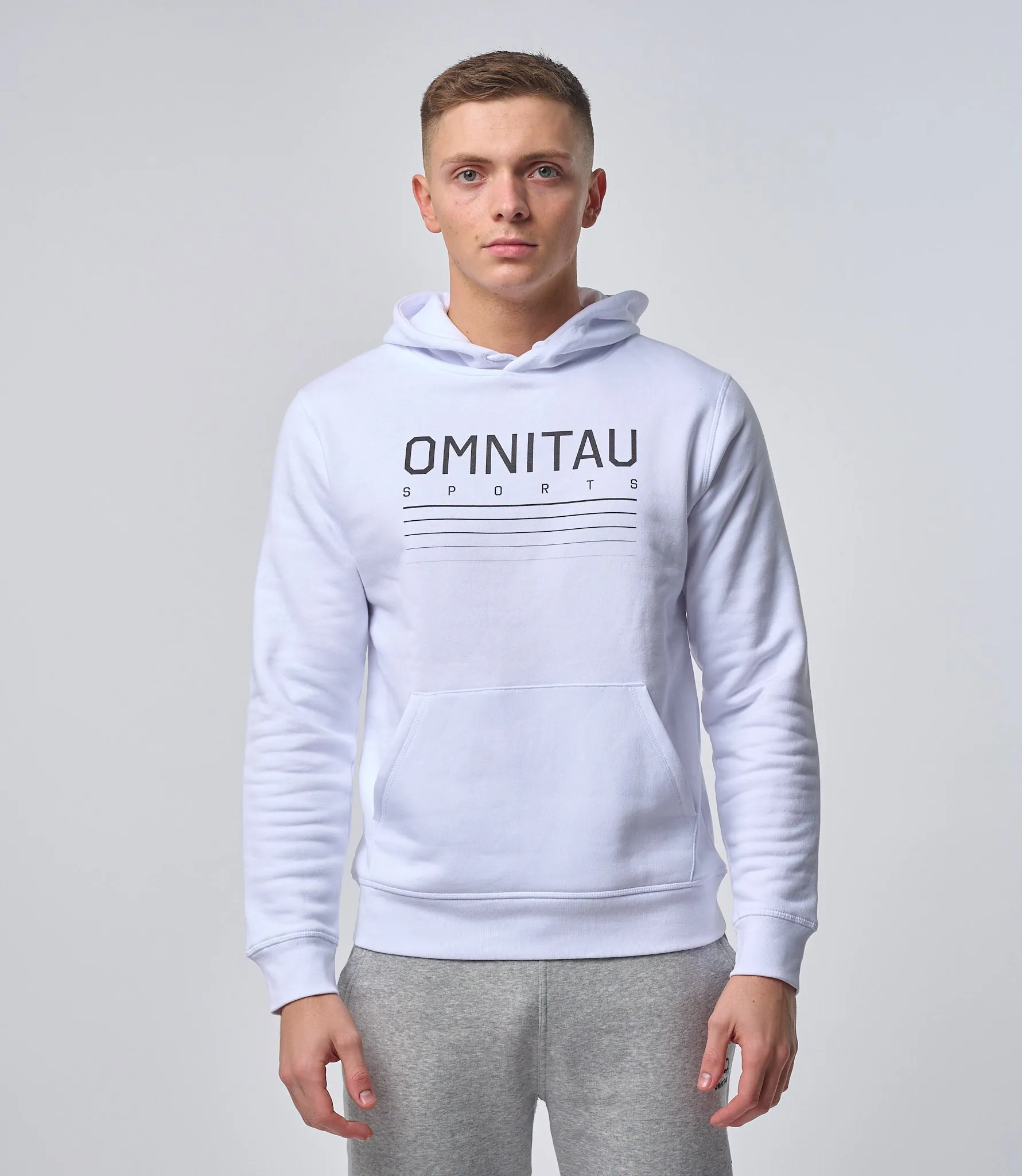 Omnitau Men's Drive Organic Cotton Sports Hoodie - White