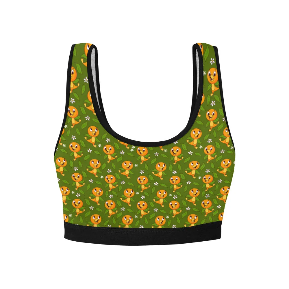 Orange Bird Women's Athletic Sports Bra