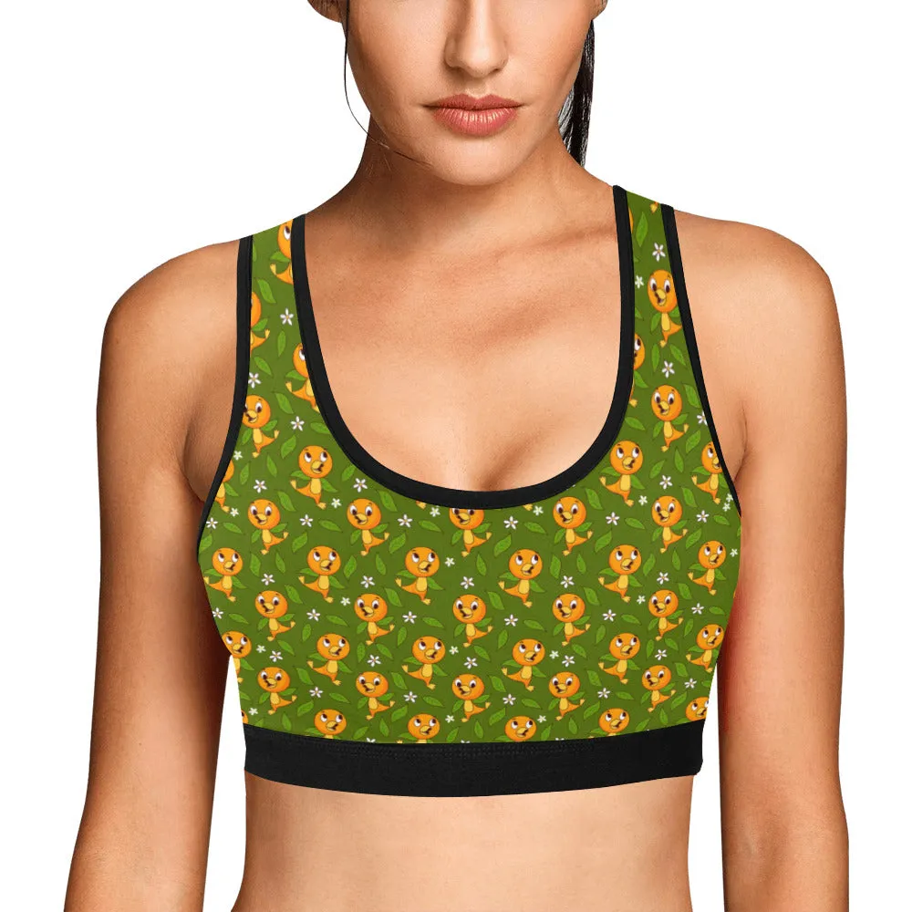 Orange Bird Women's Athletic Sports Bra