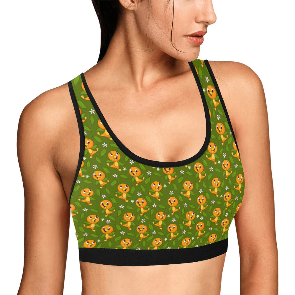 Orange Bird Women's Athletic Sports Bra