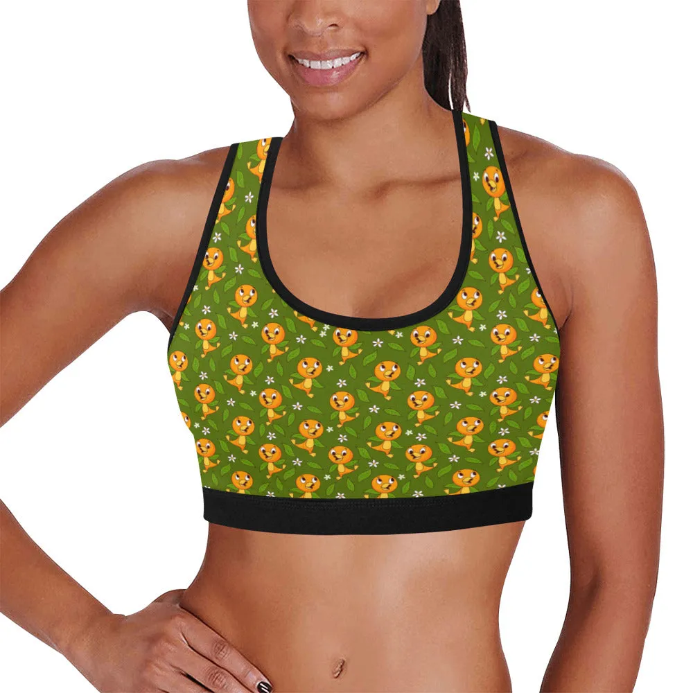 Orange Bird Women's Athletic Sports Bra