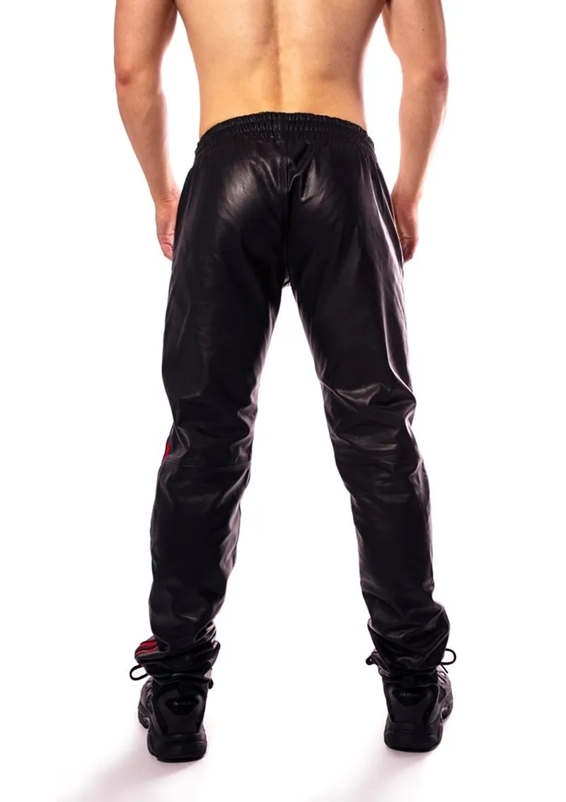 Prowler Red Leather Joggers