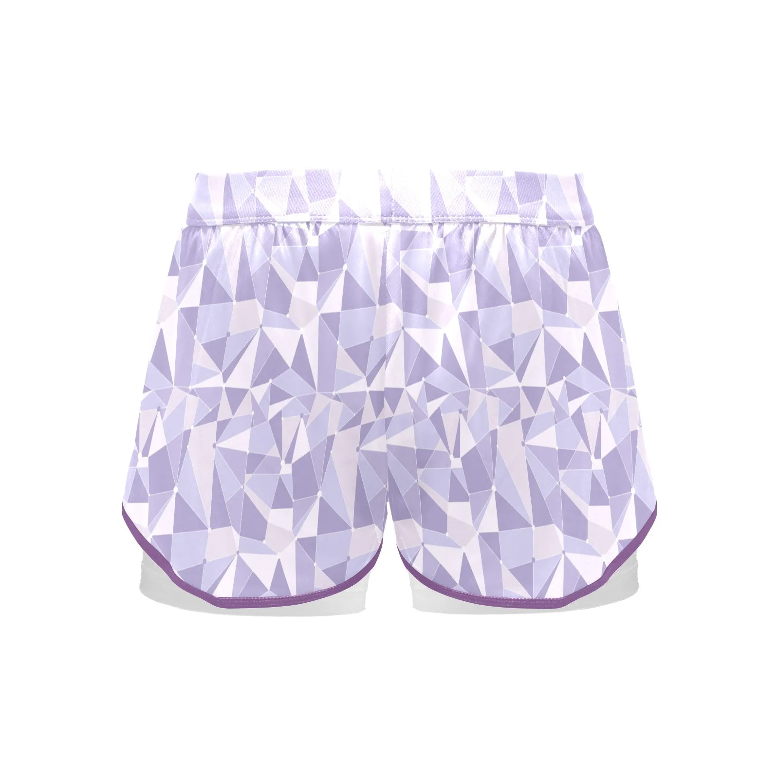 Purple Wall Women's Sports Shorts With Compression Liner