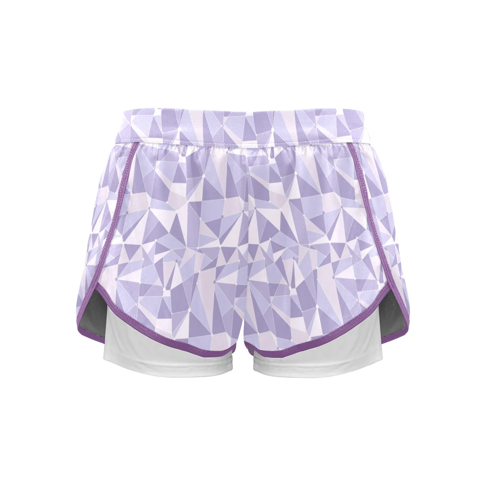 Purple Wall Women's Sports Shorts With Compression Liner