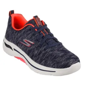 Skechers Arch Fit Lace up Trainer Glee Navy Coral