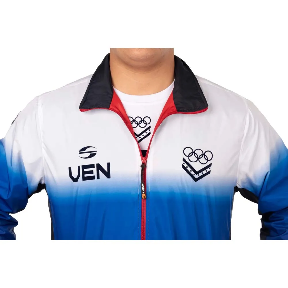 Skyros Venezuela Juegos olímpicos Tokyo 2020 chaqueta de entrenamiento para hombres azul con blanco