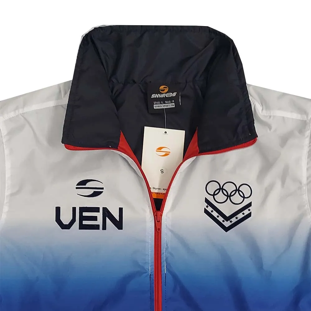 Skyros Venezuela Juegos olímpicos Tokyo 2020 chaqueta de entrenamiento para hombres azul con blanco