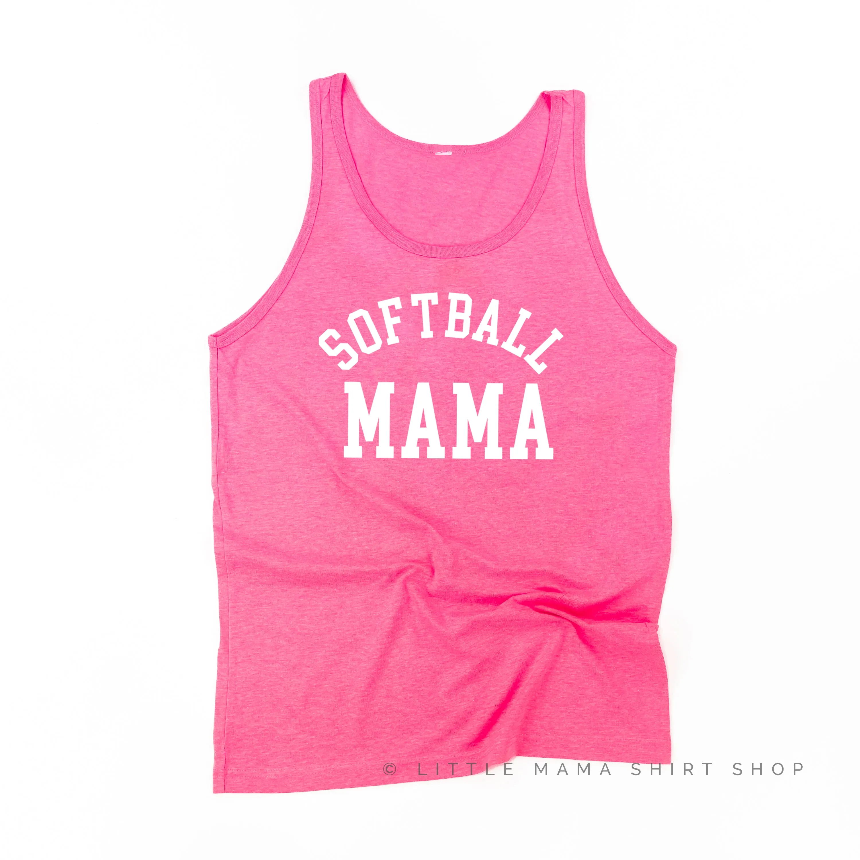 Softball Mama - Baseball Detail on Back - Unisex Jersey Tank