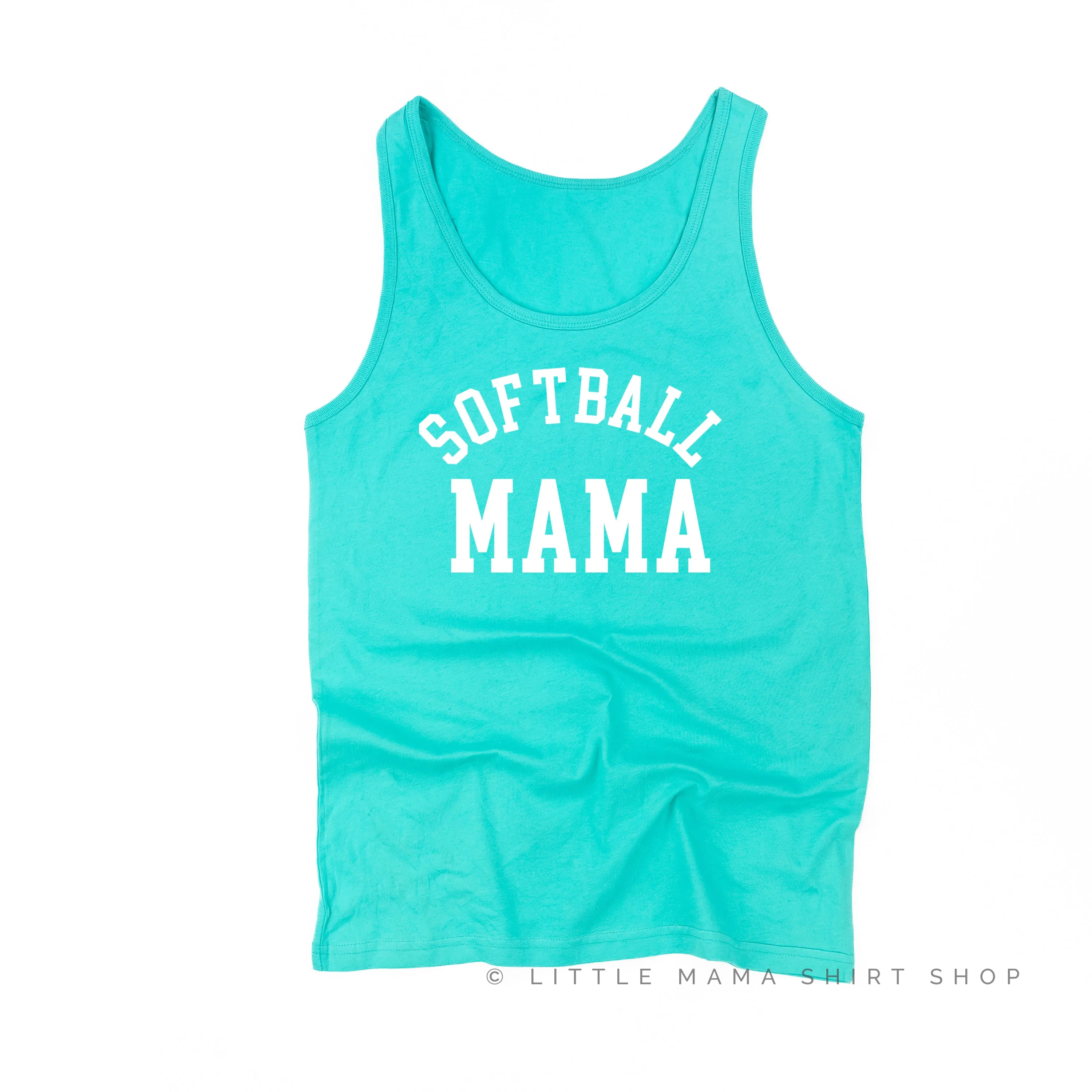 Softball Mama - Baseball Detail on Back - Unisex Jersey Tank