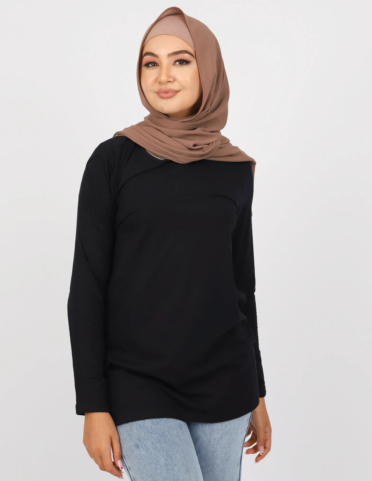 Sporty Straight Hem Top - Dark Shades