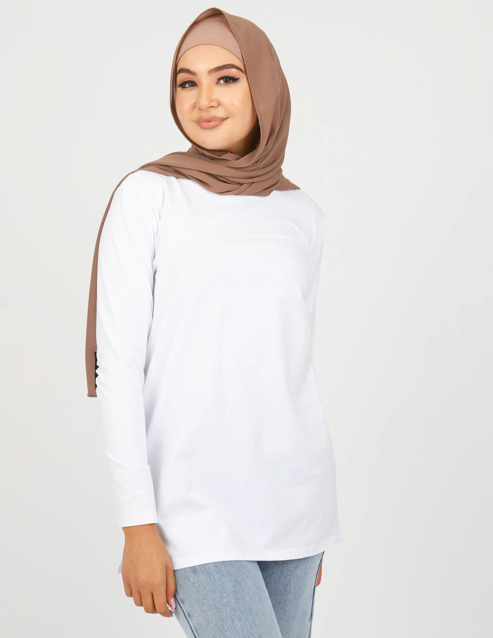 Sporty Straight Hem Top - Light Shades