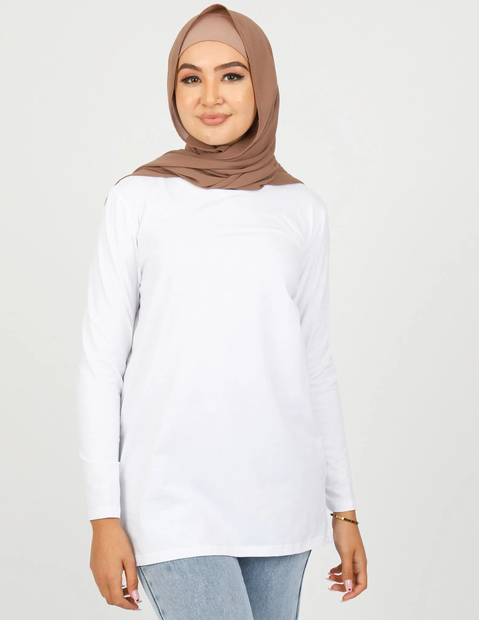 Sporty Straight Hem Top - Light Shades