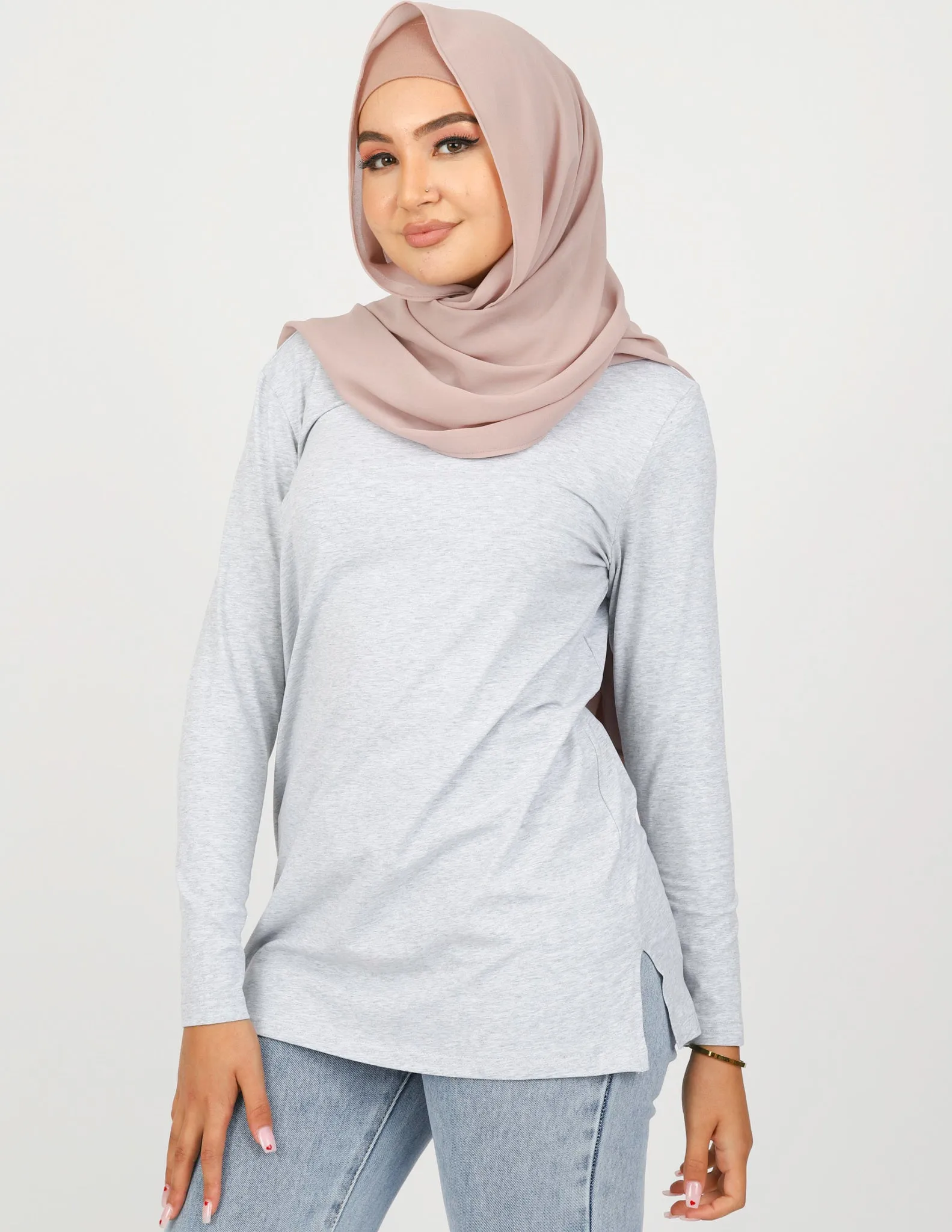 Sporty Straight Hem Top - Light Shades