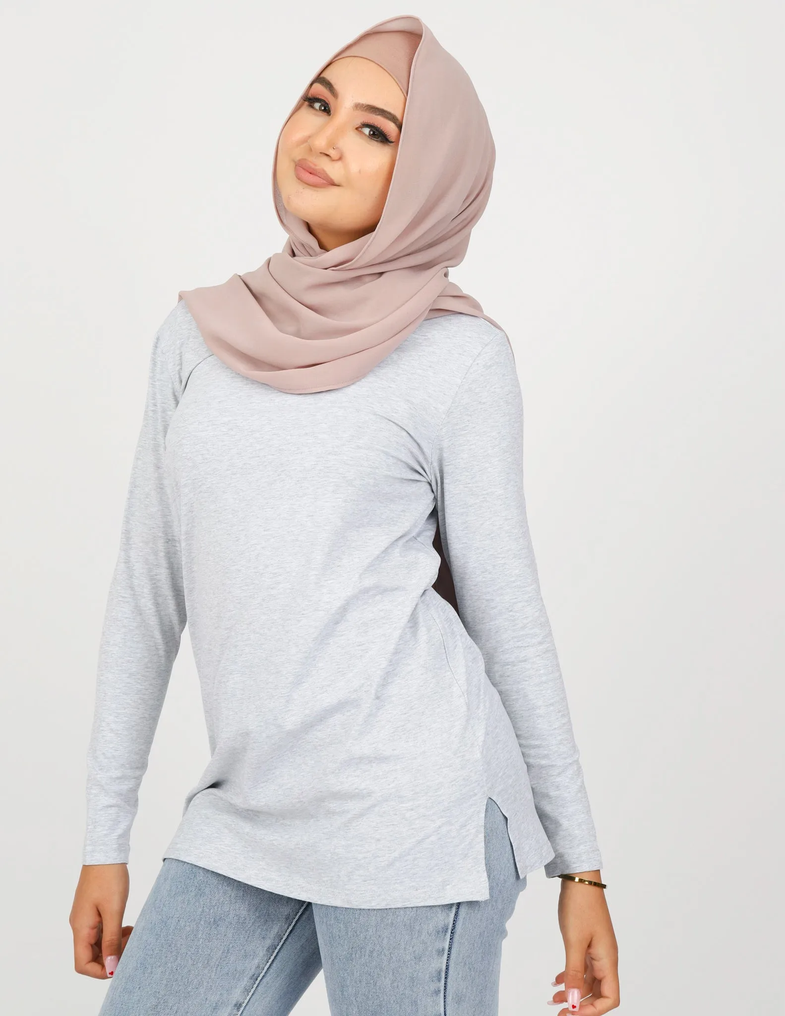 Sporty Straight Hem Top - Light Shades