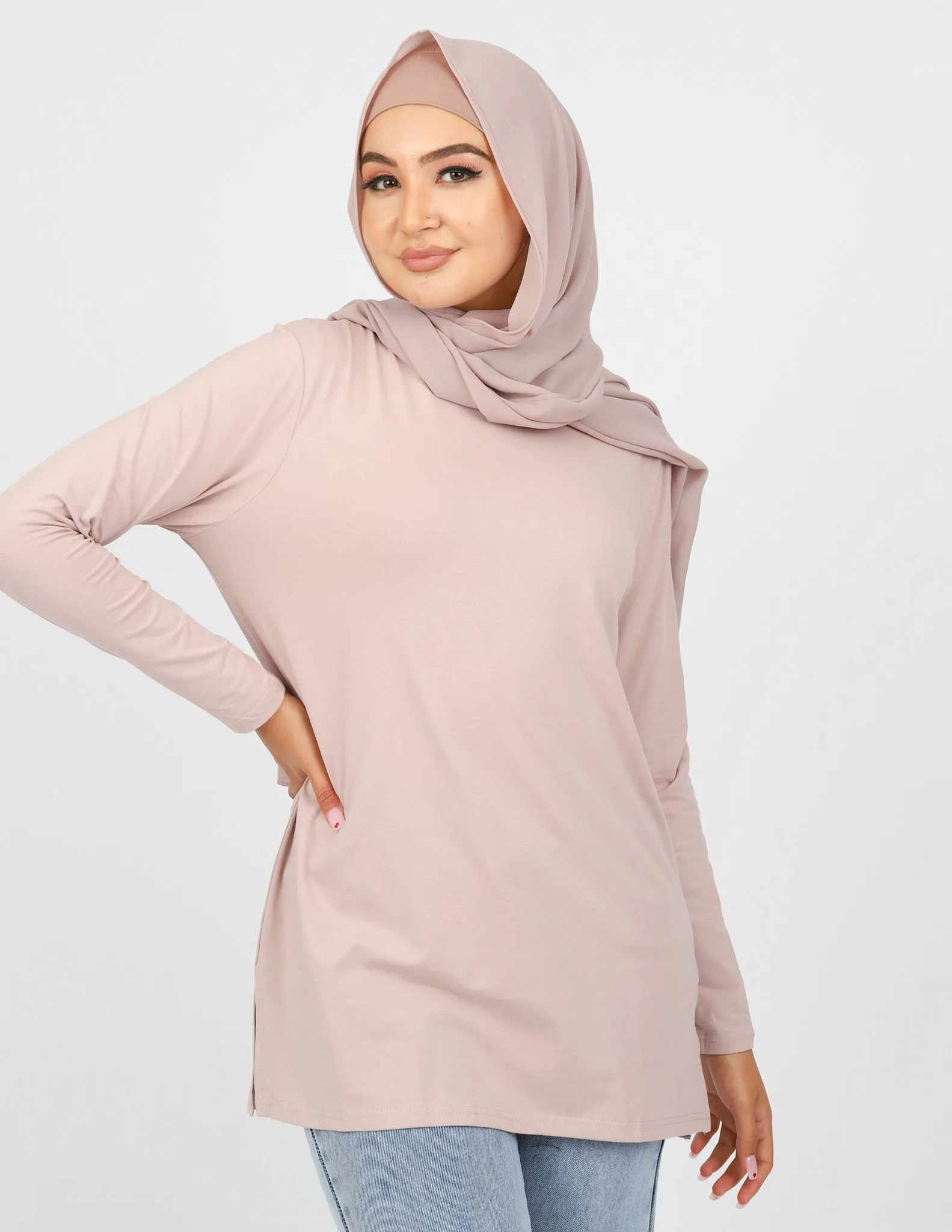 Sporty Straight Hem Top - Light Shades