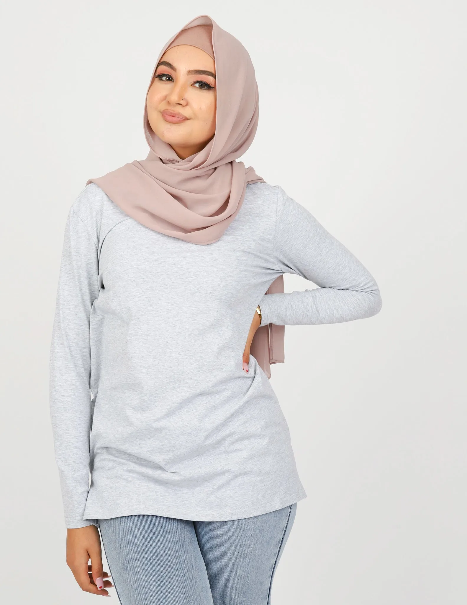 Sporty Straight Hem Top - Light Shades