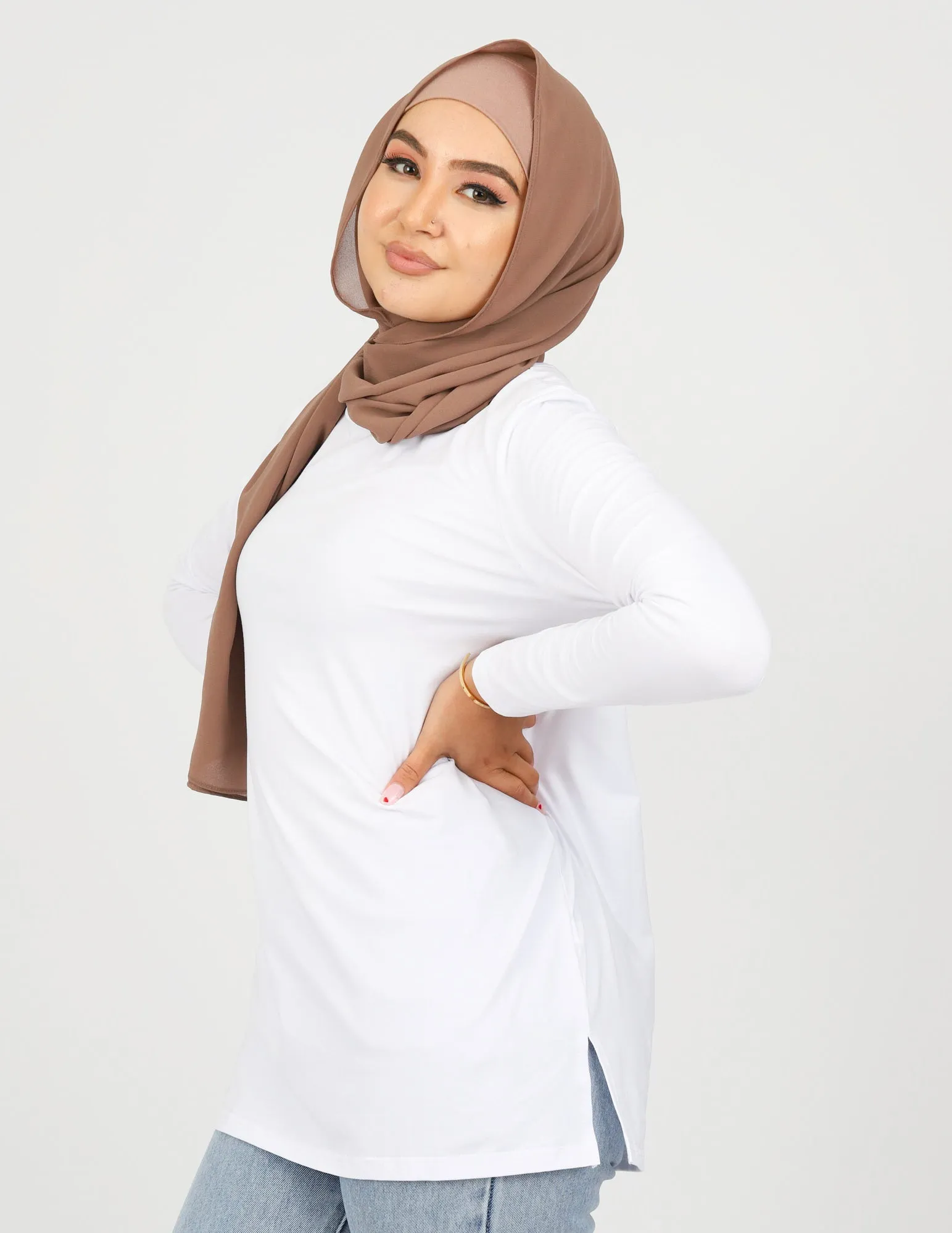 Sporty Straight Hem Top - Light Shades